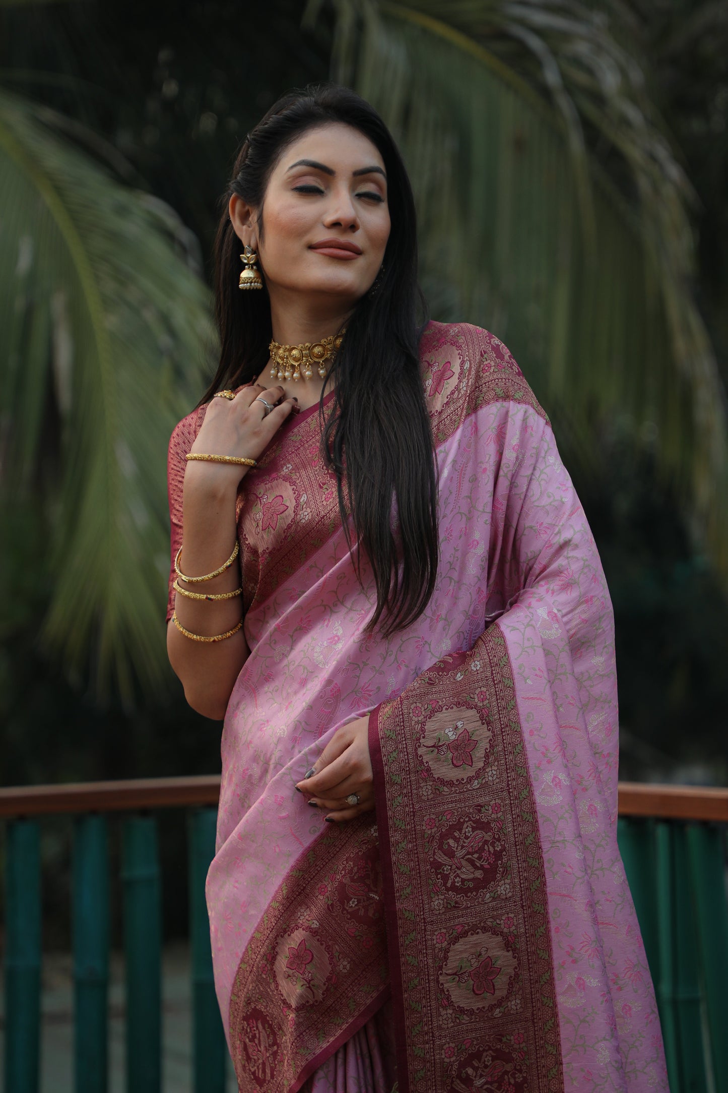 Charming Kanjivaram Light Pink Color Soft Silk Saree