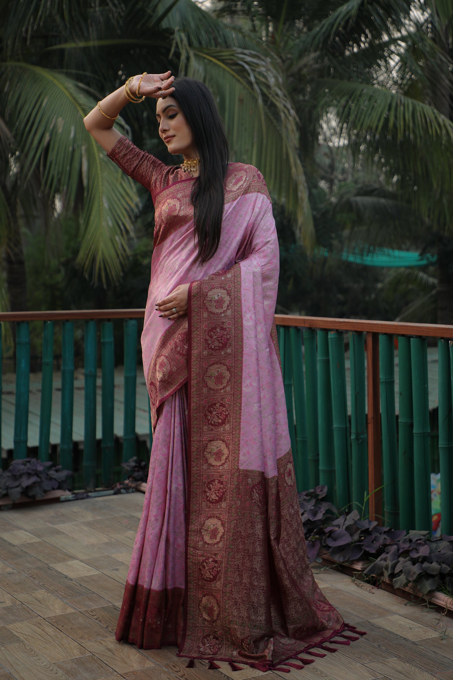 Charming Kanjivaram Light Pink Color Soft Silk Saree