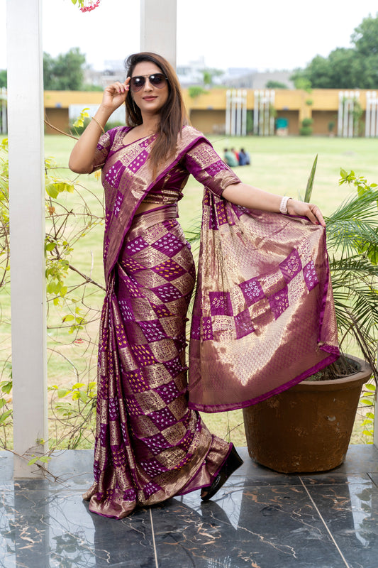 Captivating Silk Saree Rani Pink Color Saree