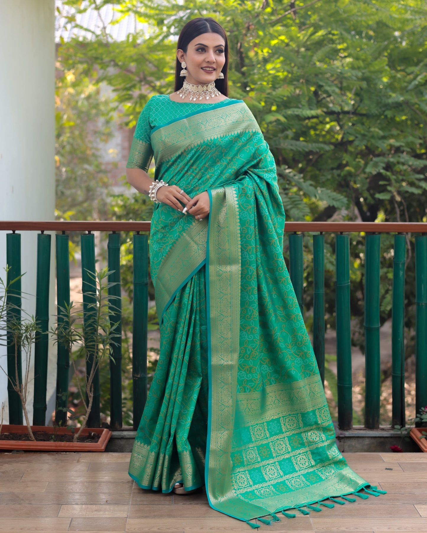 Lovely Silk Bandhej Perrot Color Patola Sarees