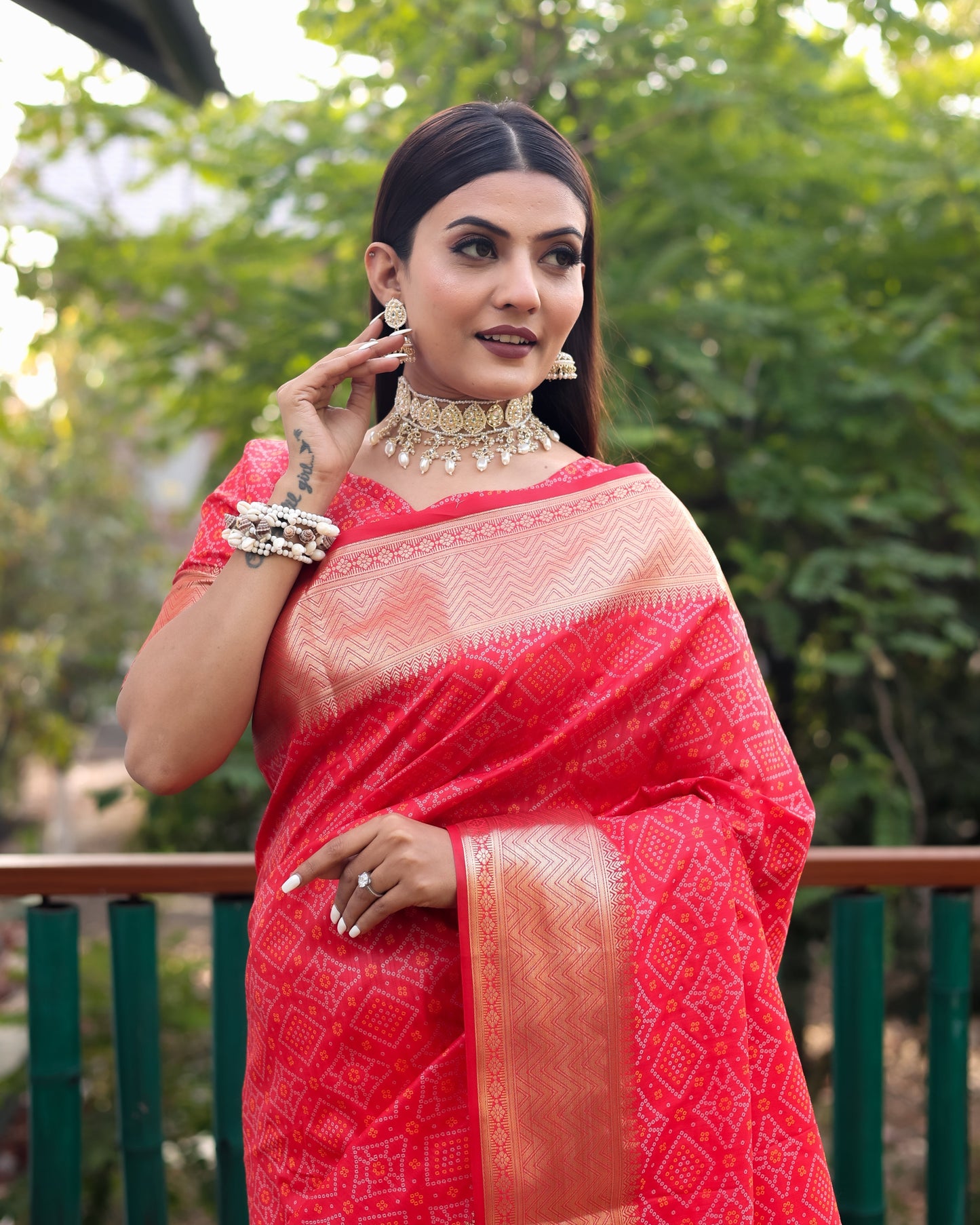 Stylish Patola Sarees Red Color Saree