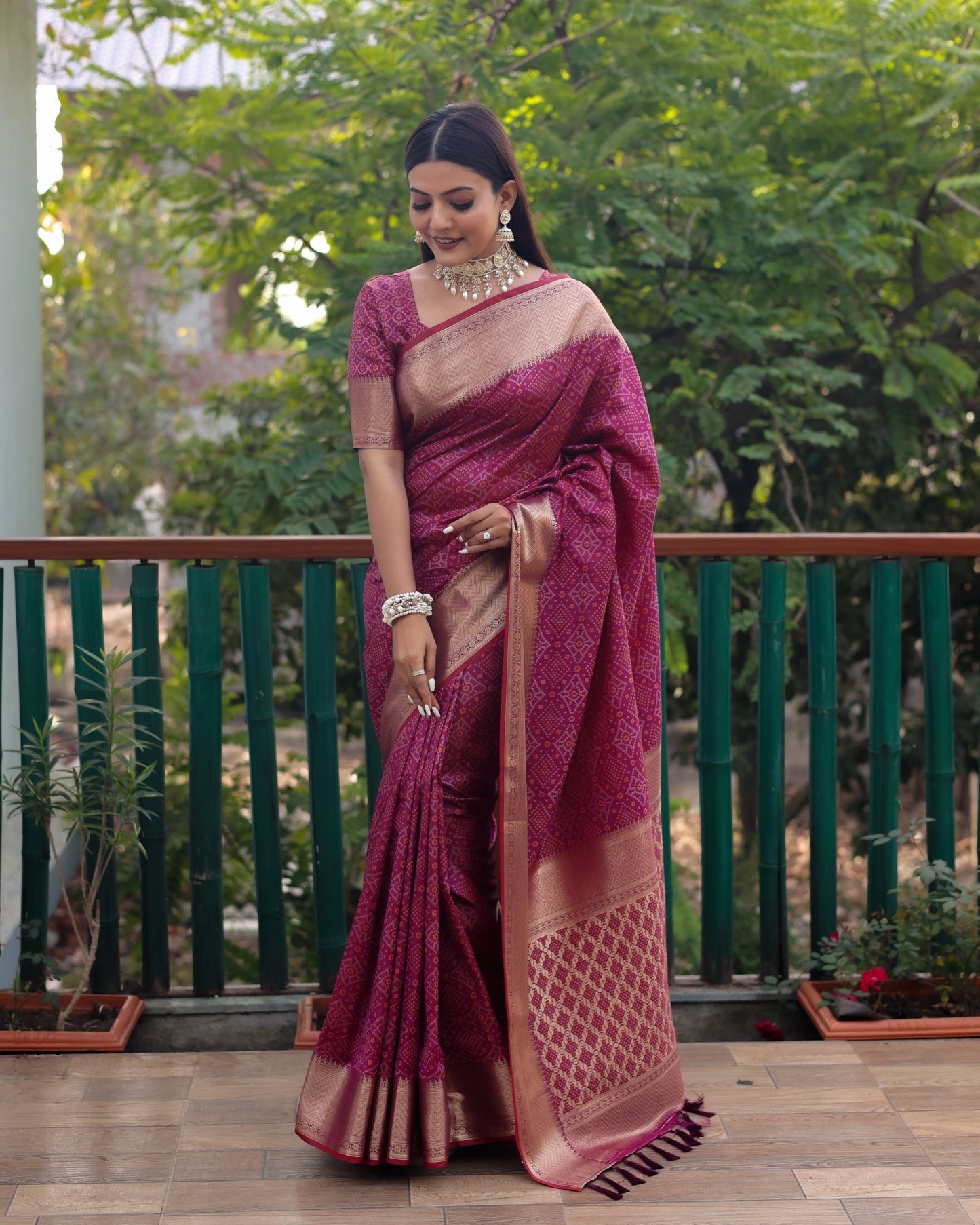 Stylish Patola Sarees Maroon Color Saree