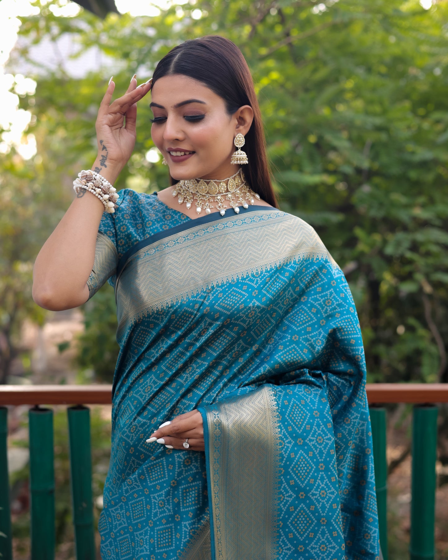 Stylish Patola Sarees Blue Color Saree