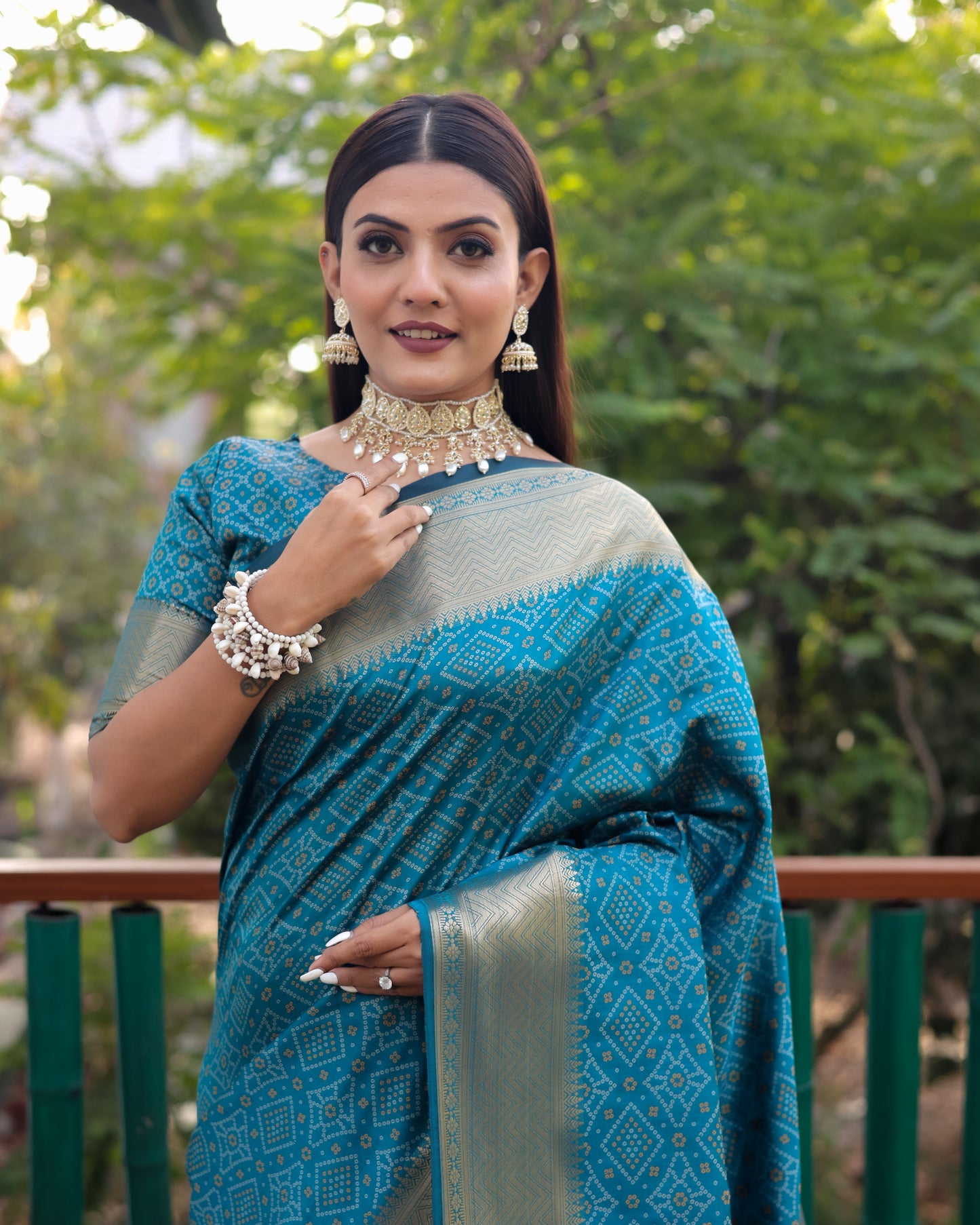 Stylish Patola Sarees Blue Color Saree