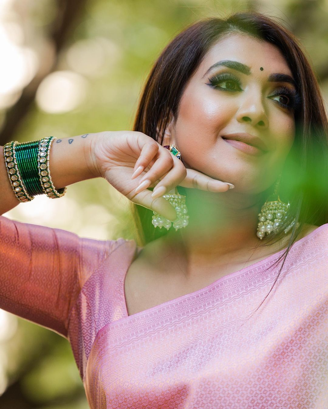 Outstanding Jacquard Baby Pink Color Soft Silk Saree