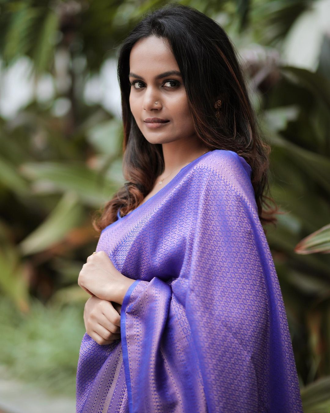 Outstanding Jacquard Royal Blue Color Soft Silk Saree