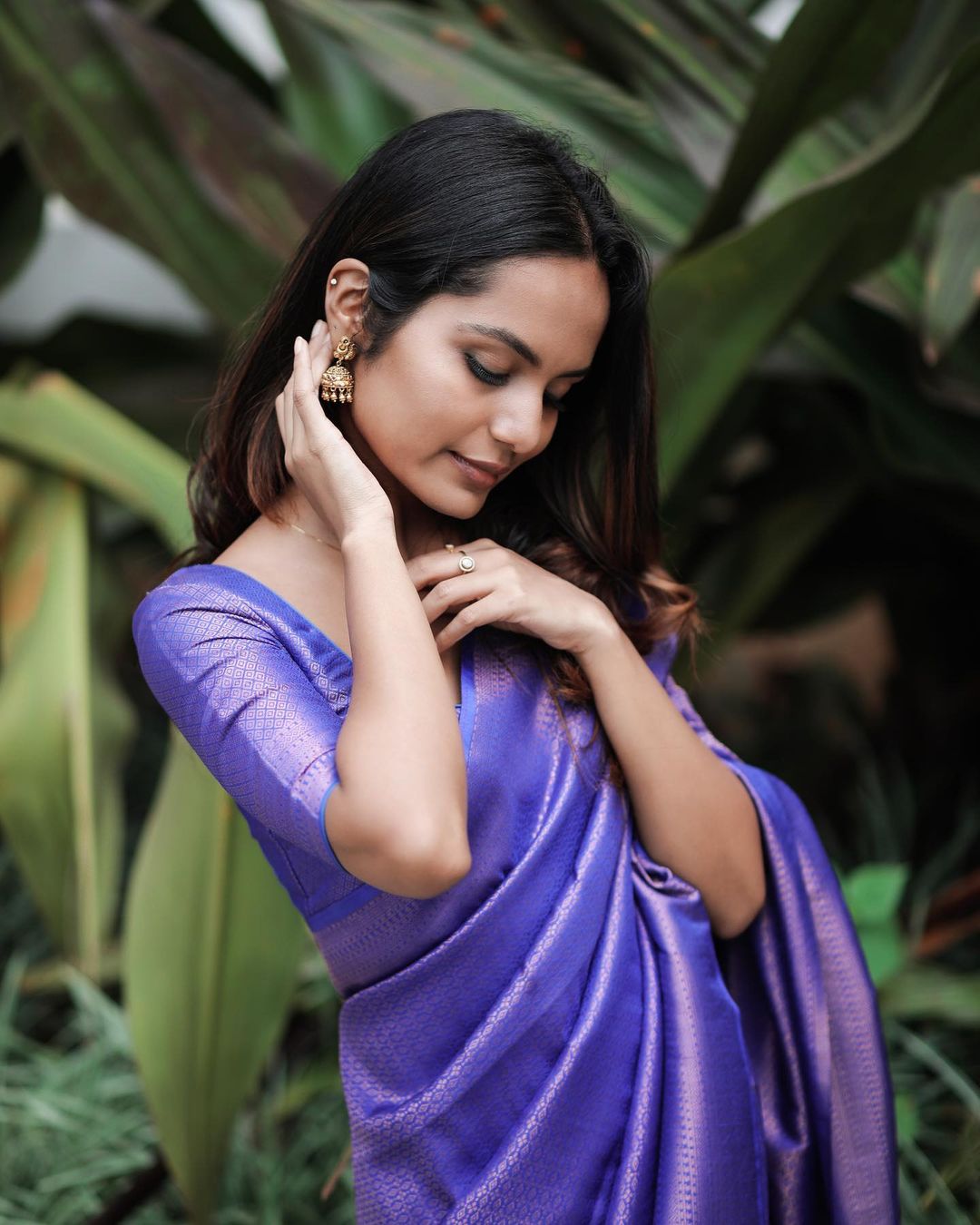 Outstanding Jacquard Royal Blue Color Soft Silk Saree