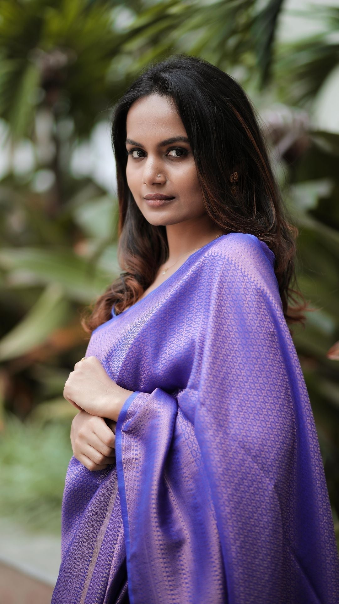 Outstanding Jacquard Royal Blue Color Soft Silk Saree