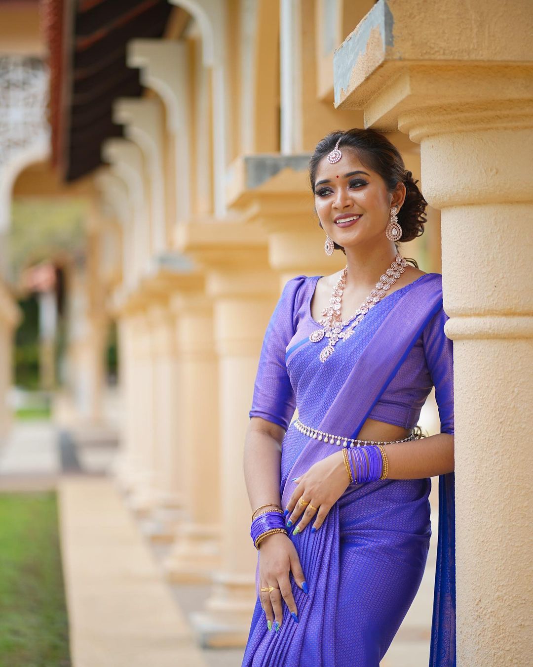 Outstanding Jacquard Royal Blue Color Soft Silk Saree