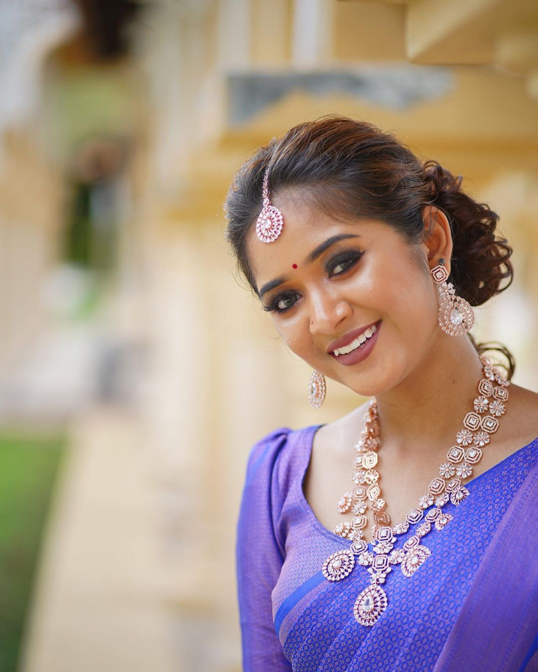 Outstanding Jacquard Royal Blue Color Soft Silk Saree