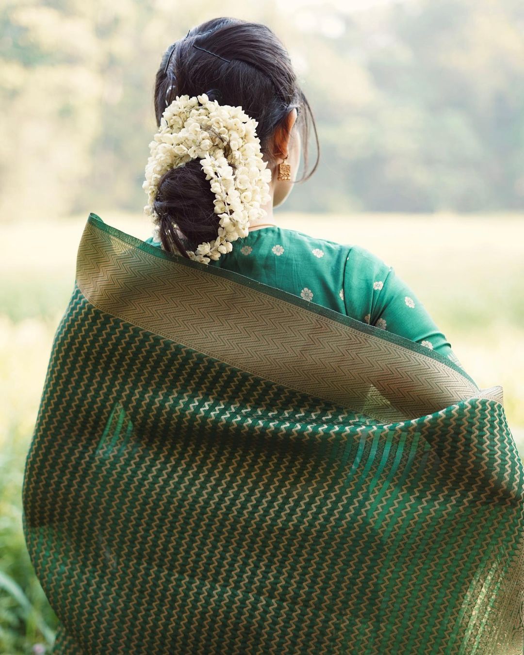 Marriage Special Green Color Jacquard Silk Saree