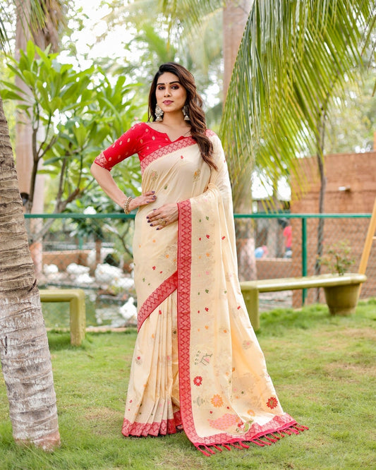 Demanding Dola Silk Sarees Beige Color Saree