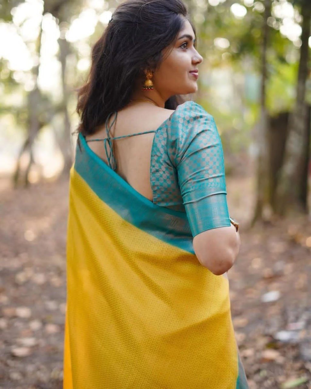 Captivating Banarsi Silk Yellow Color Saree