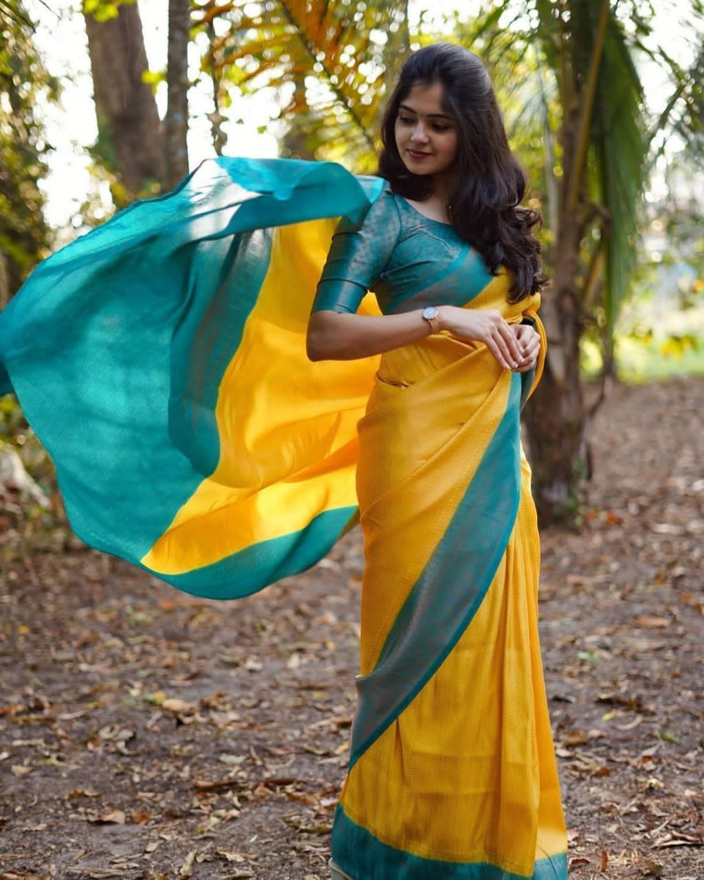 Captivating Banarsi Silk Yellow Color Saree