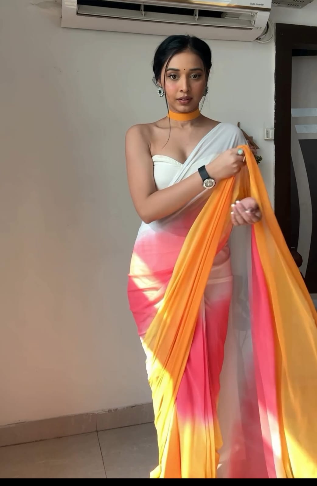 Exclusive Multi Color Ready To Wear Soft Silk Saree