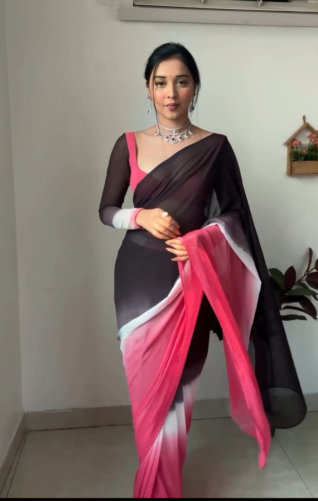 Festive Wear Multi Color Soft Silk Ready To Wear Saree