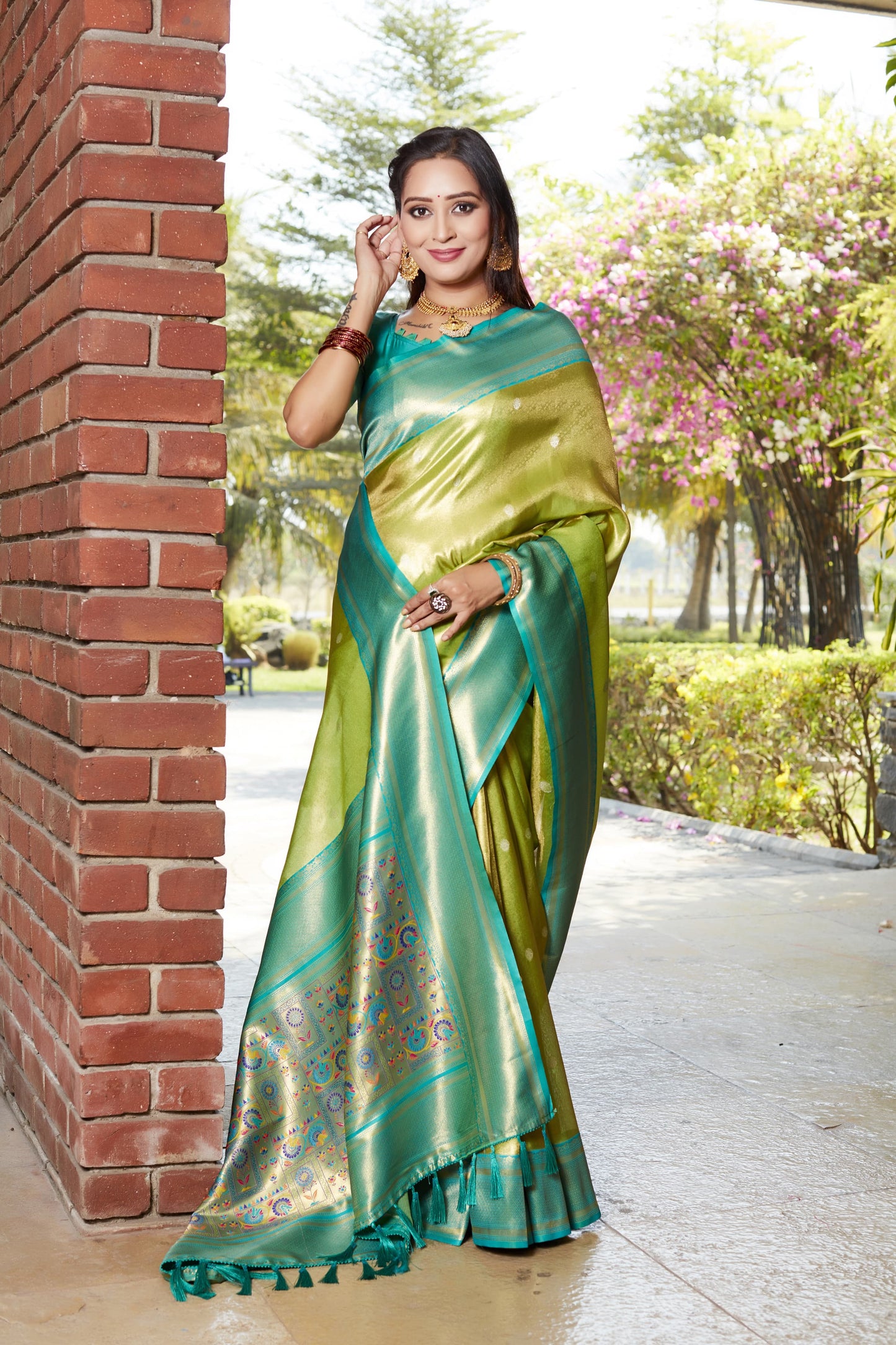 Admiring Jaquard Perrot Color Silk Saree