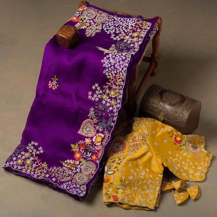 Stunning Rangoli Silk Purple Color Saree