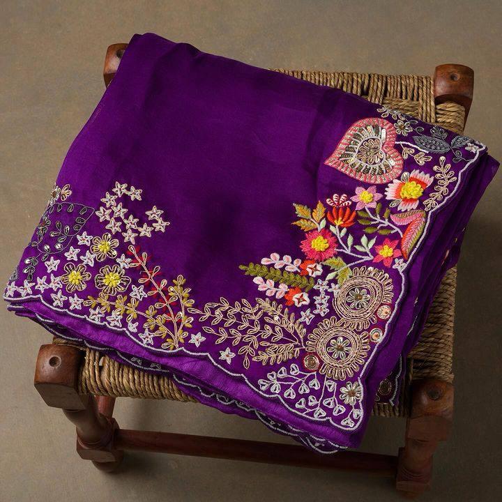 Stunning Rangoli Silk Purple Color Saree