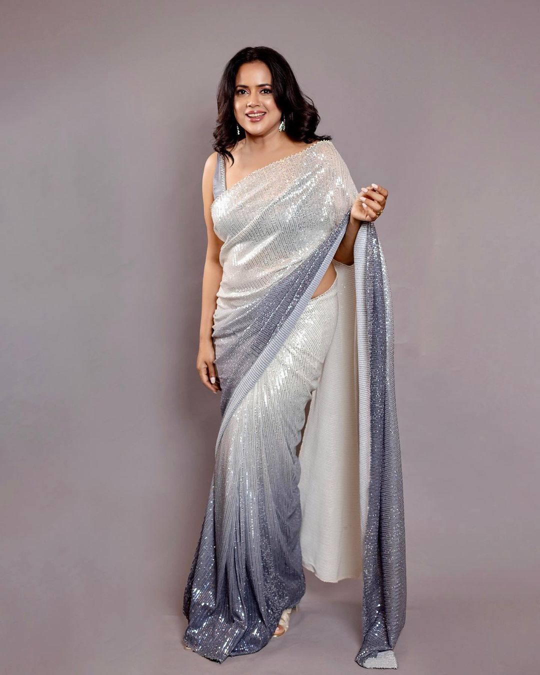 Outstanding Sequence Work Off White Color Saree