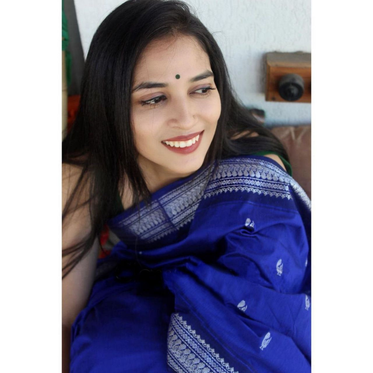 Captivating Royal Blue Color Banarasi Silk Saree