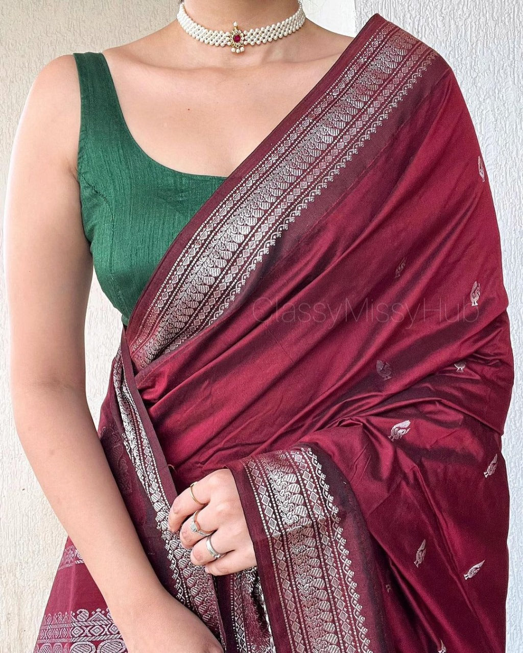 Captivating Red Color Banarasi Silk Saree