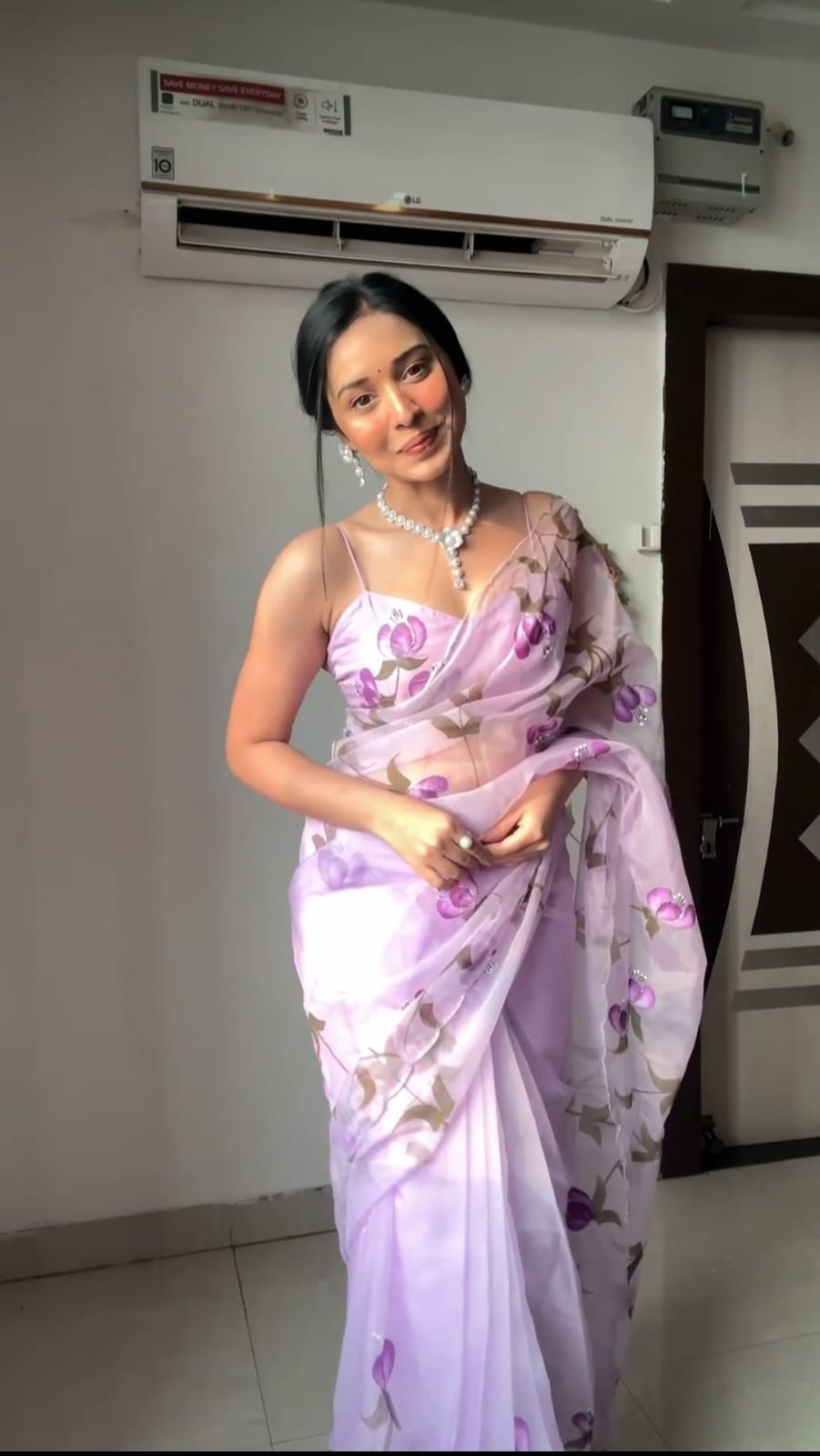 Graceful Ready To Wear Purple Color Silk Saree