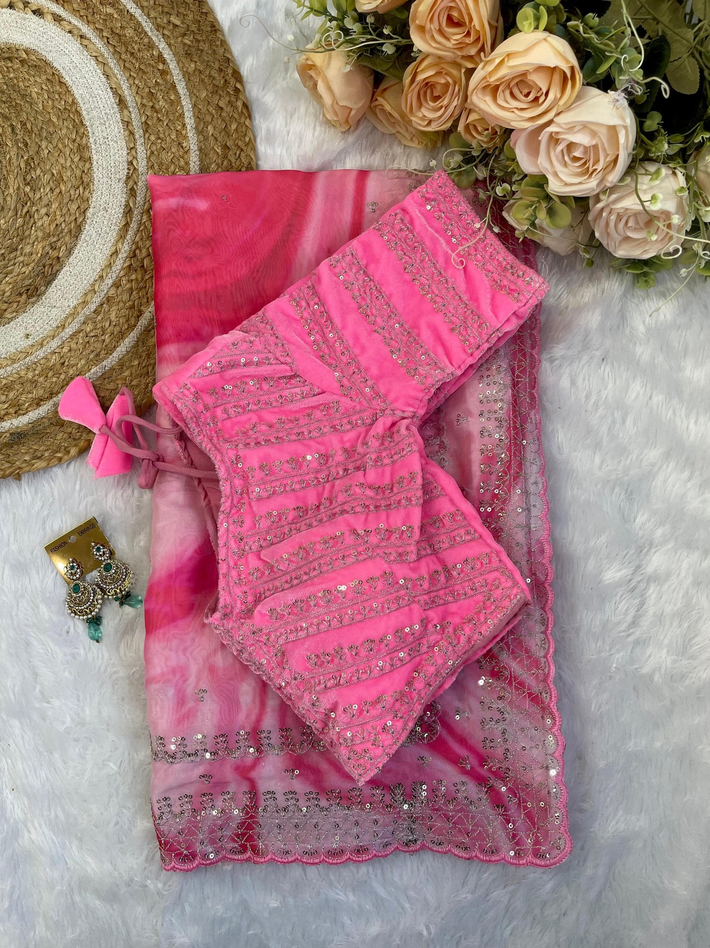 Awesome Rangoli Silk Pink Color Saree