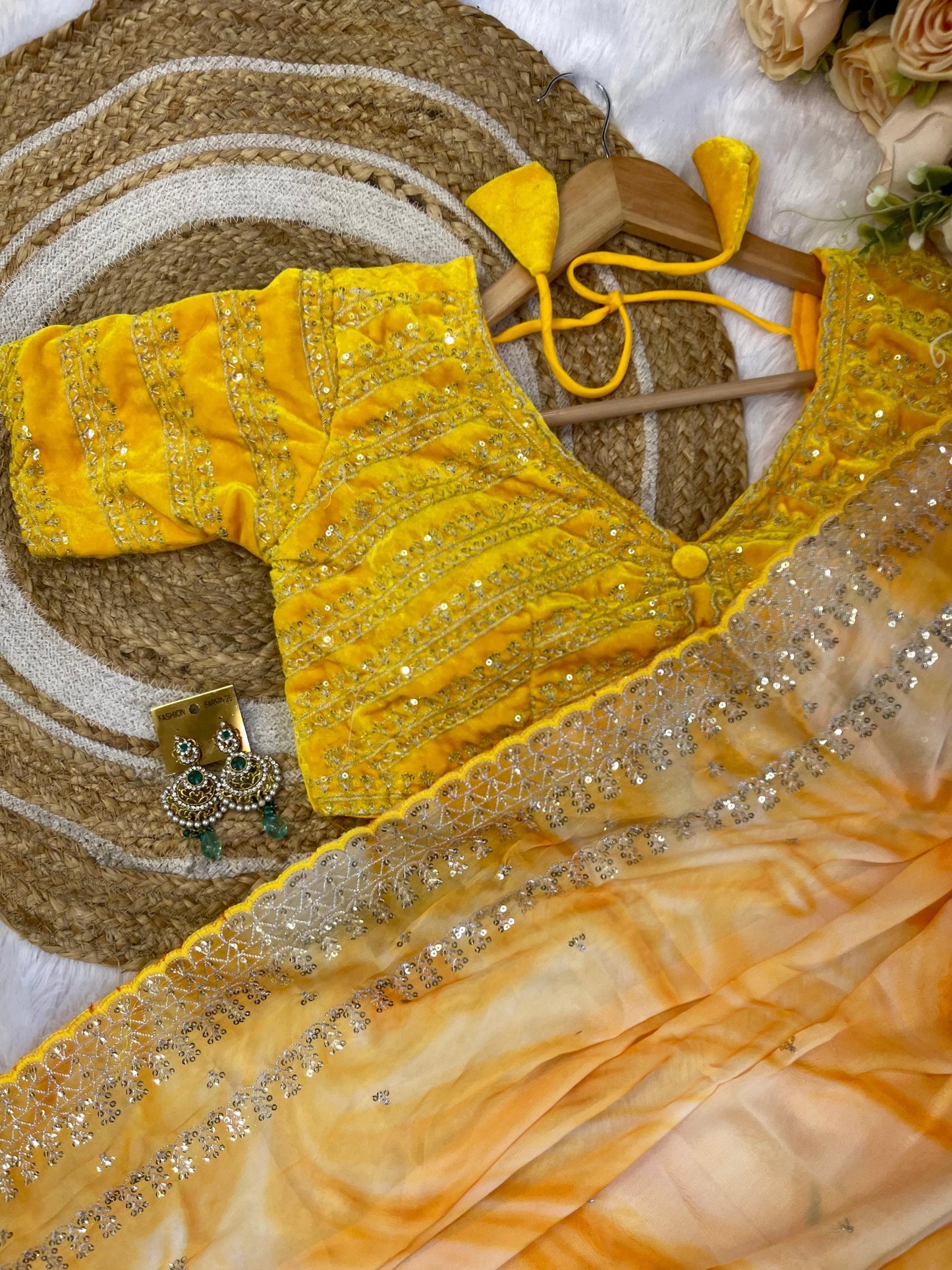 Awesome Rangoli Silk Haldi Wear Yellow Color Saree