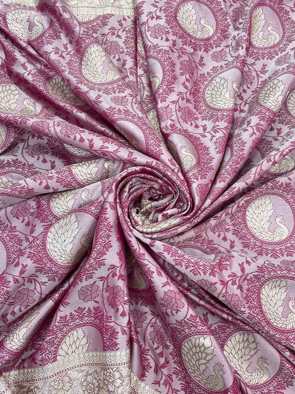 Charming Banarasi Silk Pink Color Saree