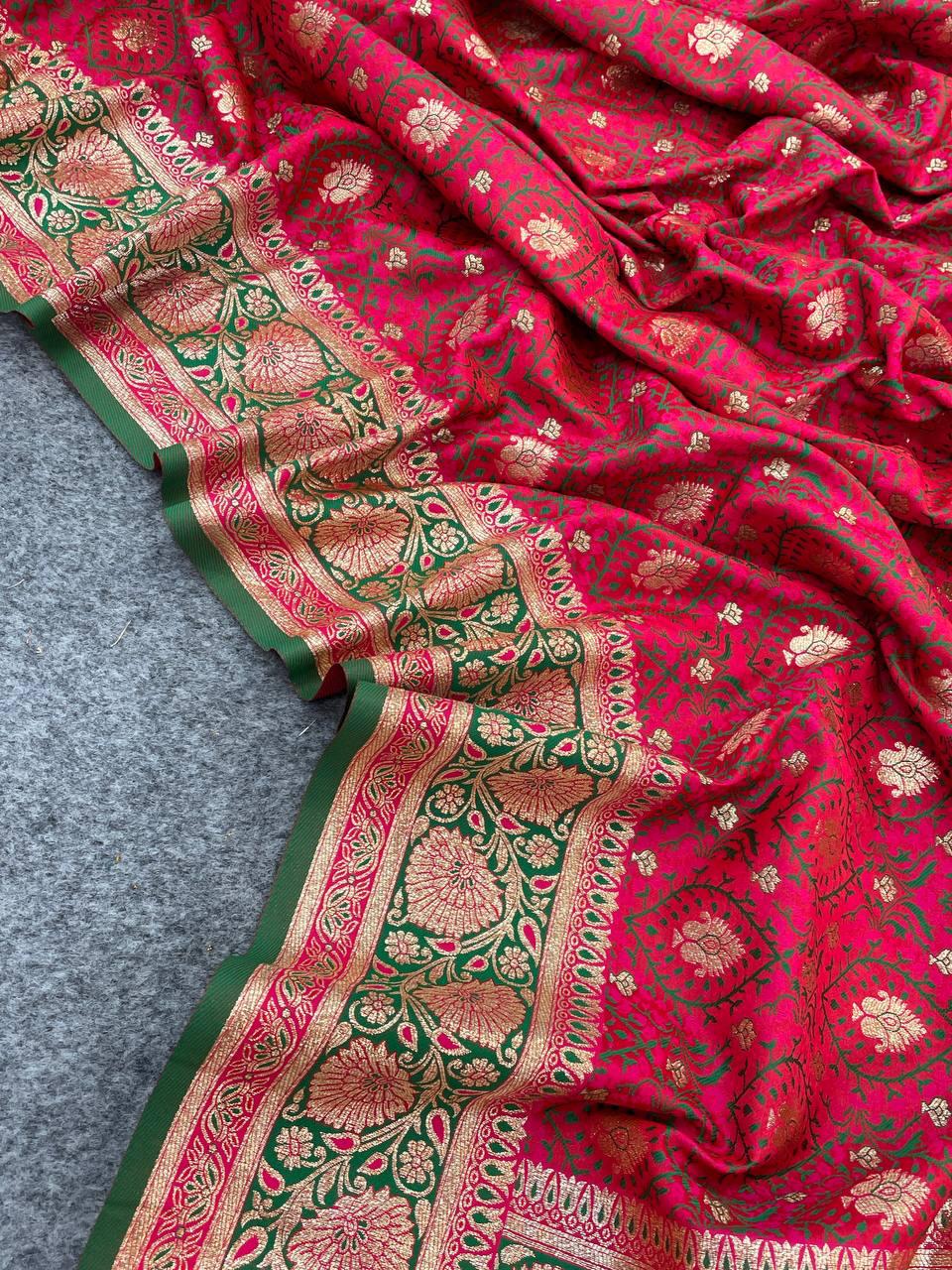 Charming Banarasi Silk Maroon Color Saree