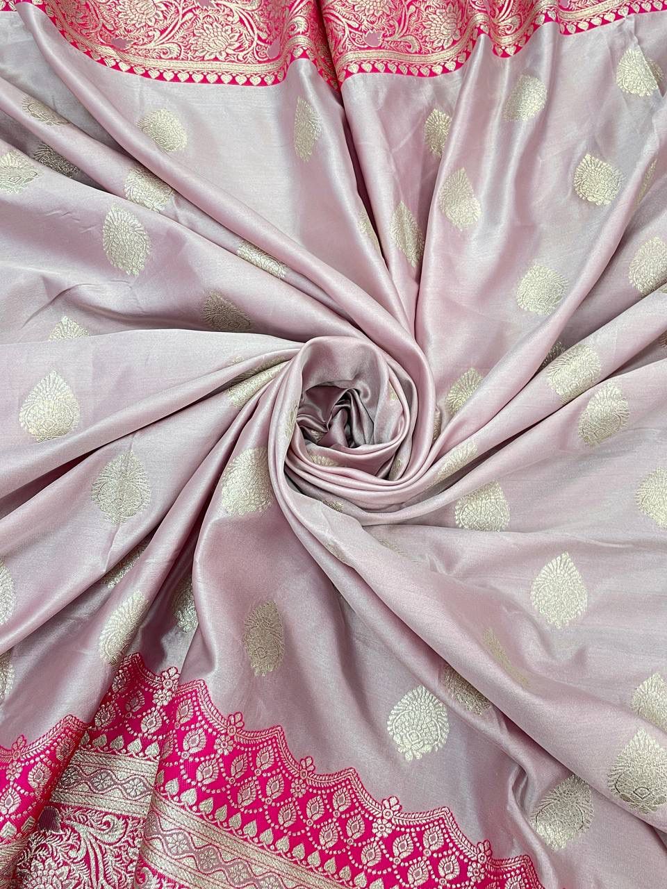 Captivating Banarasi Silk Baby Pink Color Saree