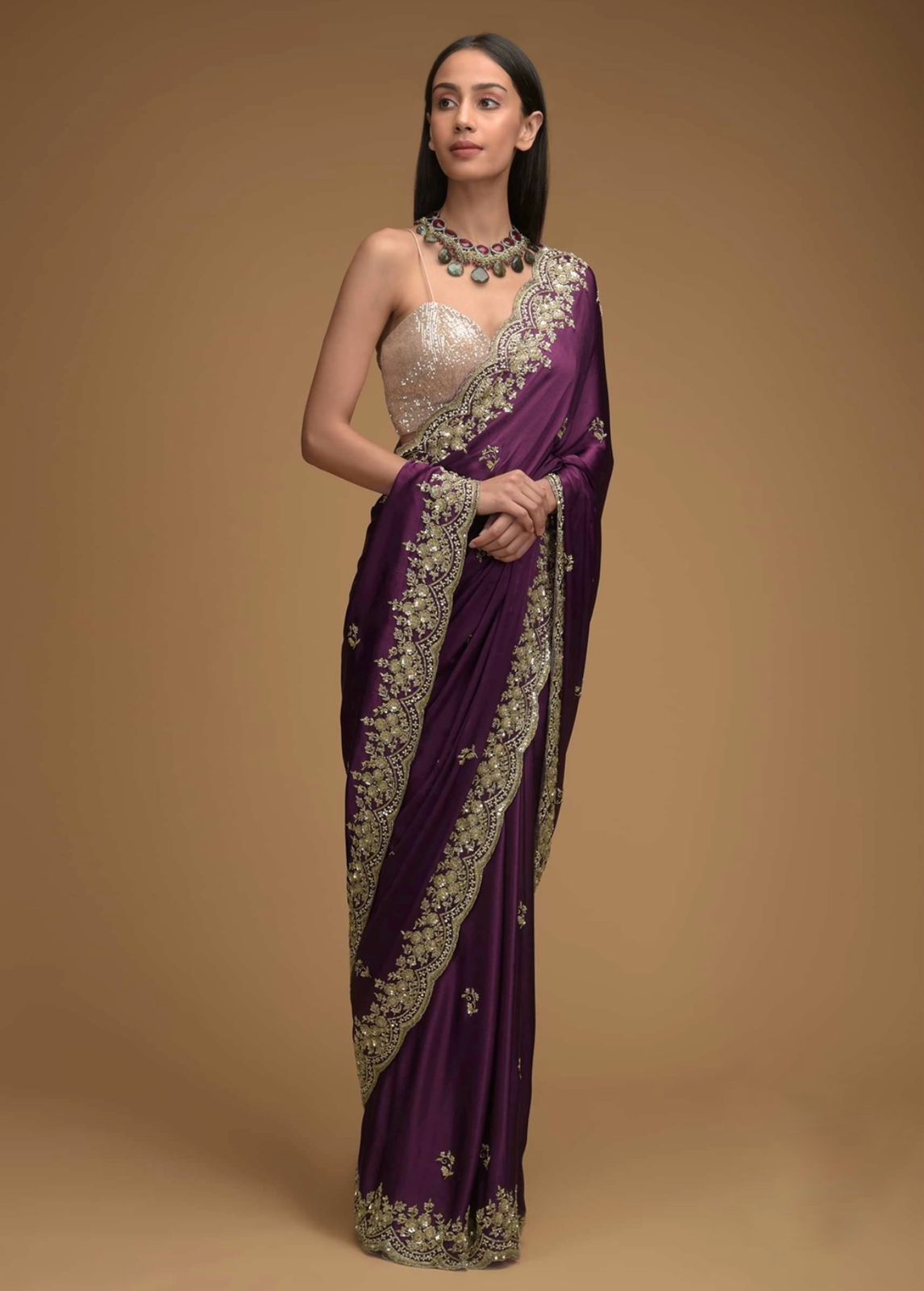 Graceful Rangoli Silk Purple Color Saree