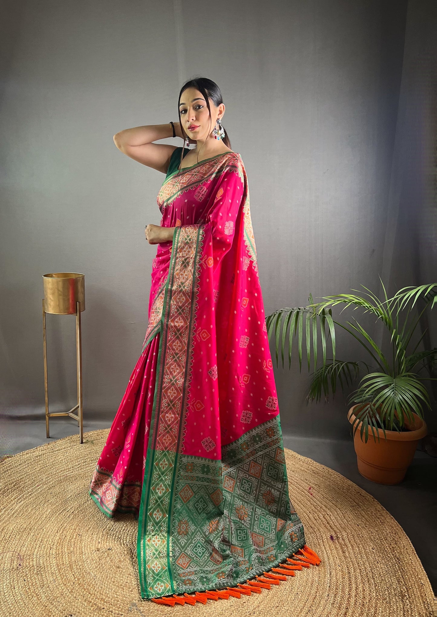 Exclusive Pink Color Patola Silk Saree