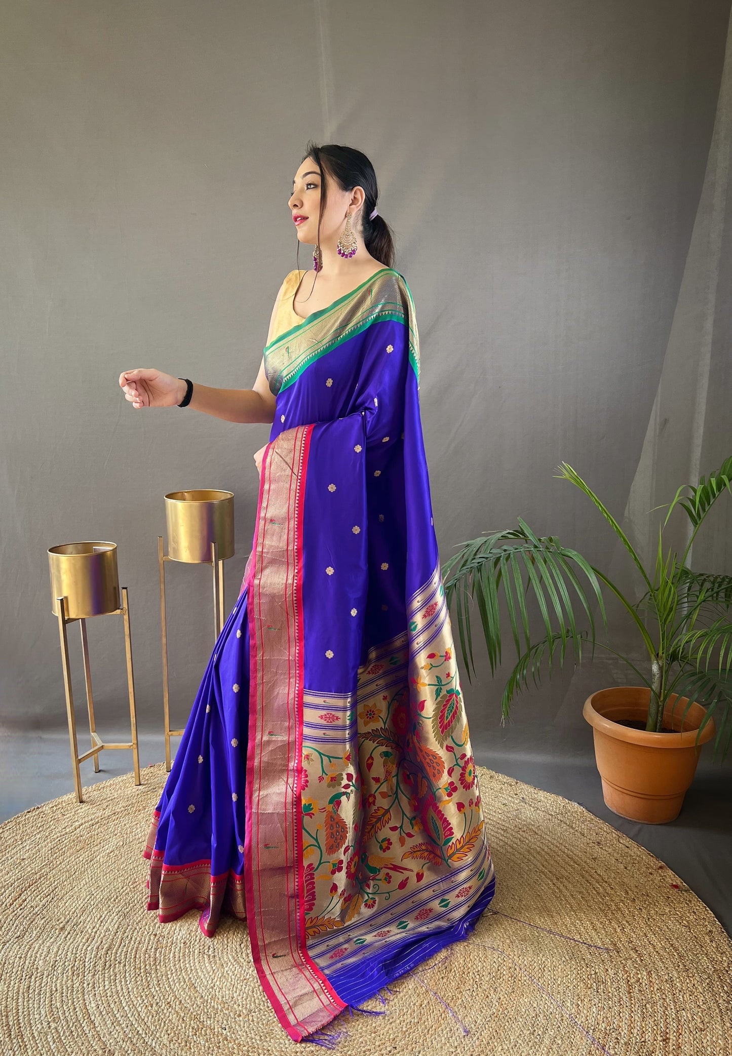 Preferable Blue Color Paithani Saree