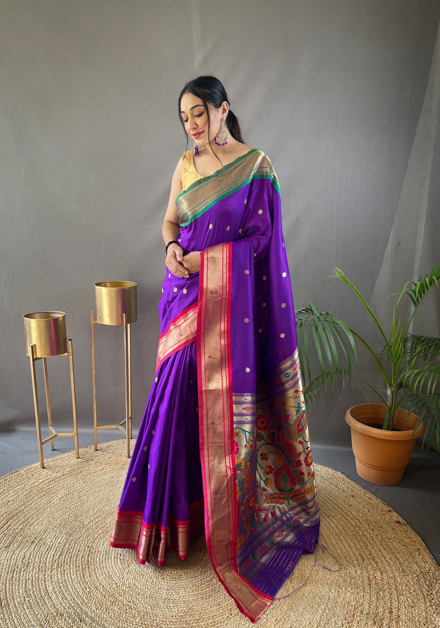 Preferable Purple  Paithani Saree