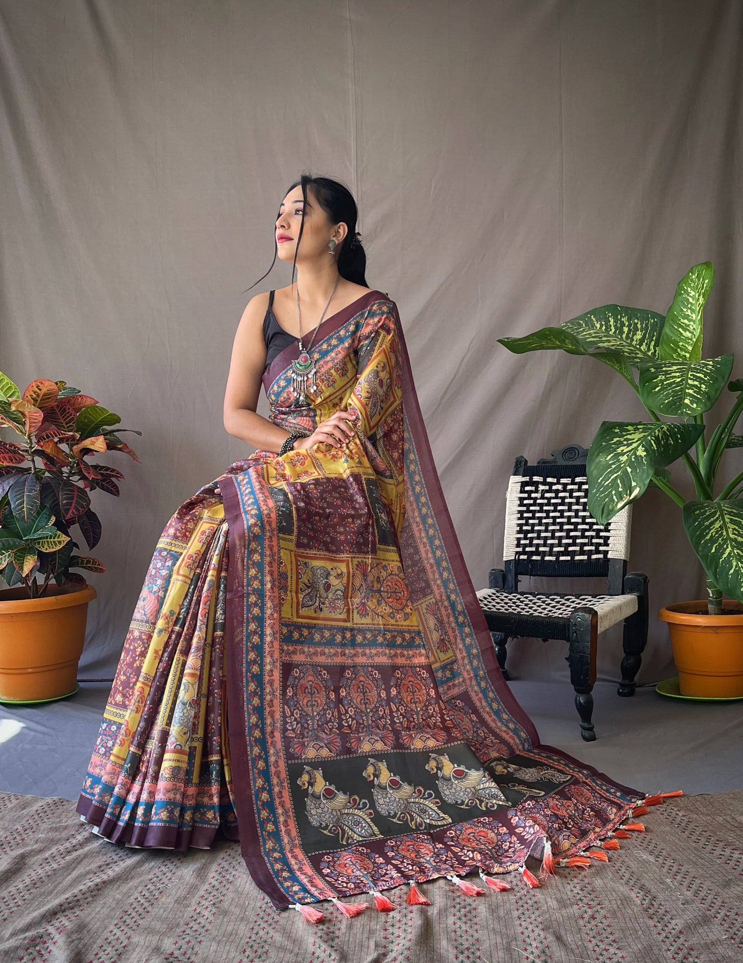 Fantastic Yellow Color Cotton Saree