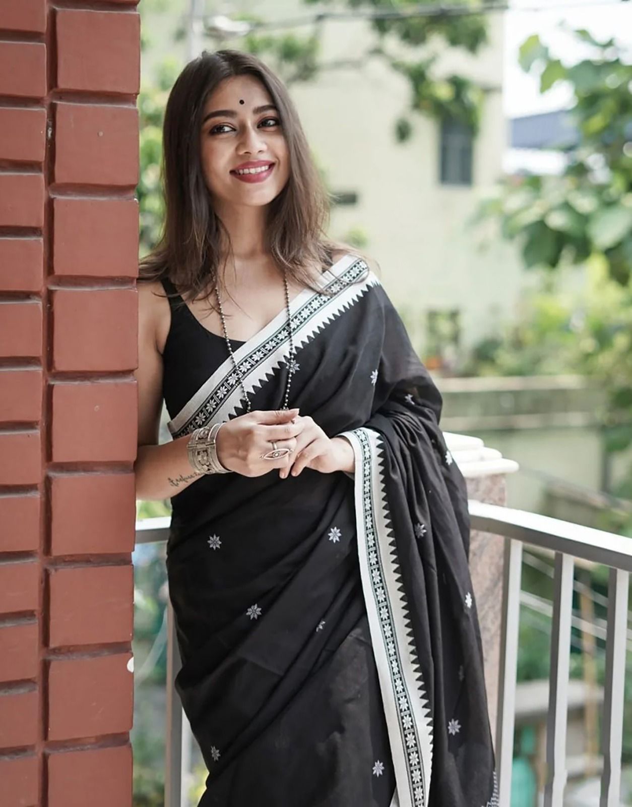 Exotic Soft Cotton Black Color Saree