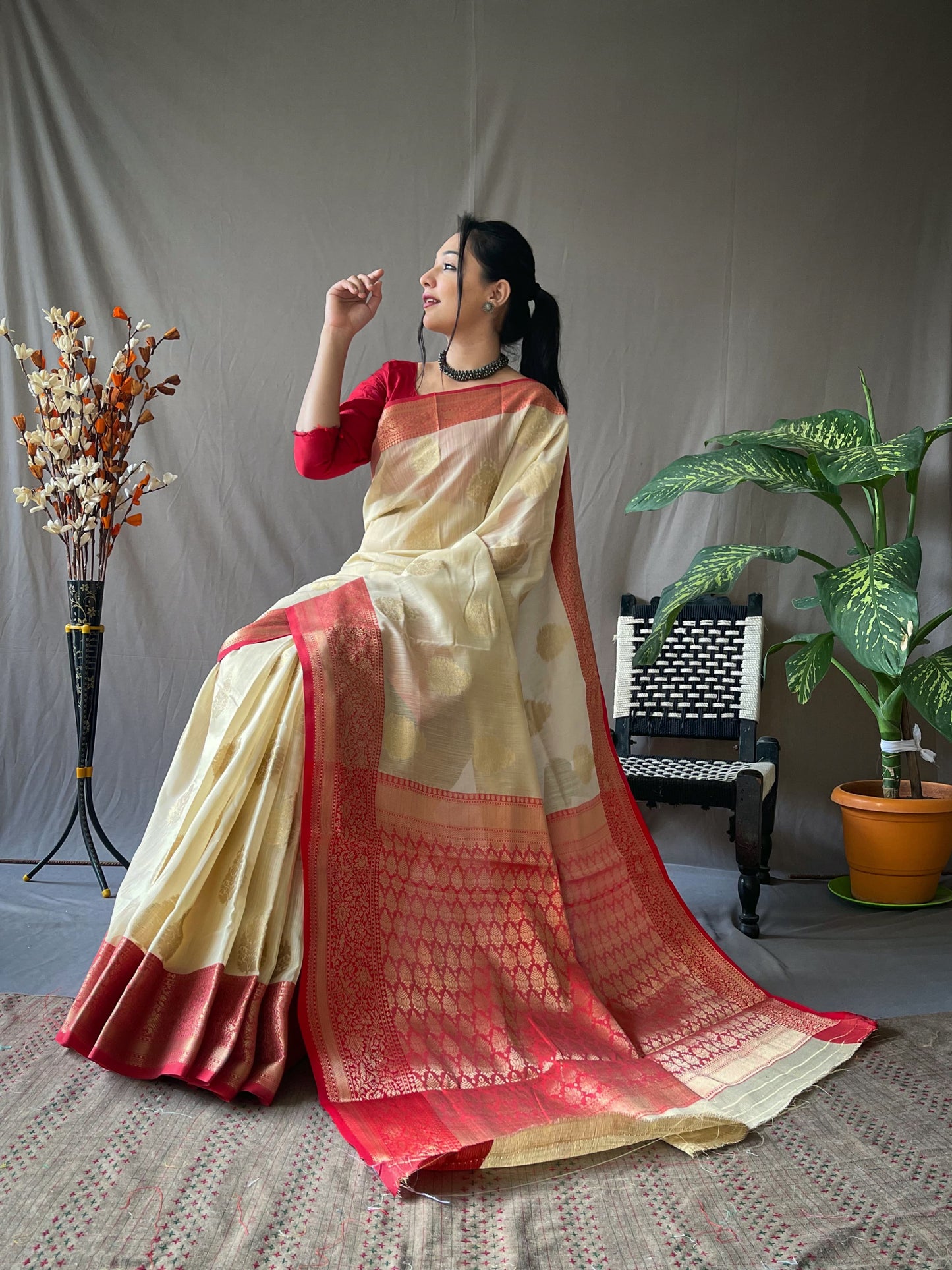 Precious Yellow Color Jacquard Saree