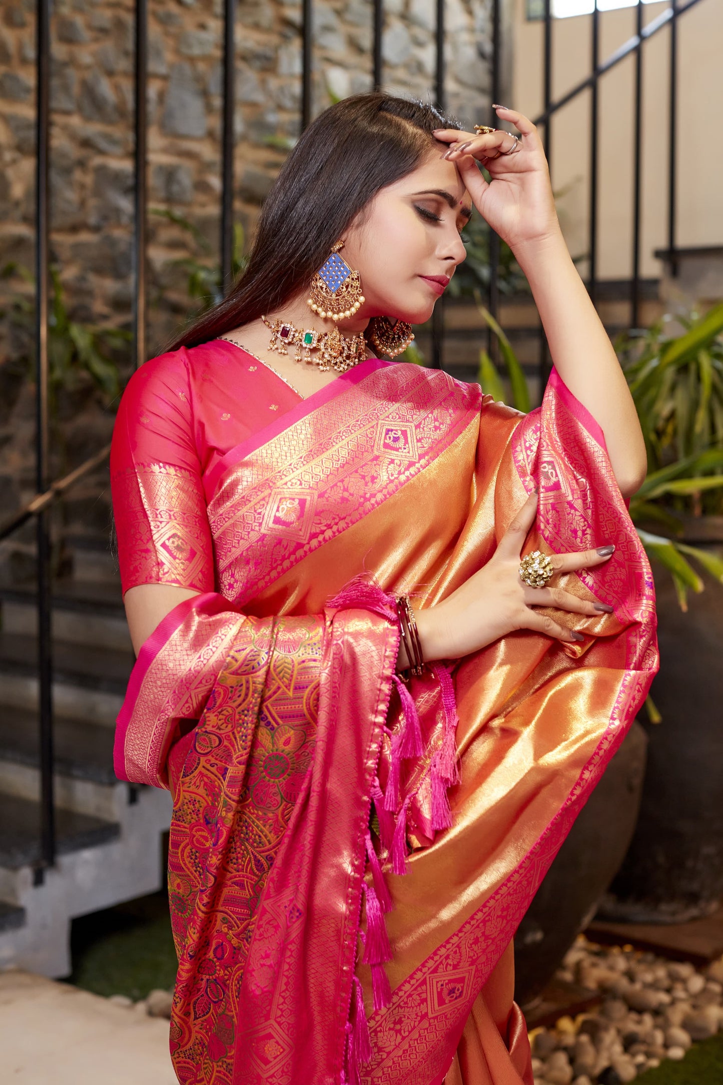 Exotic Yellow Color Tissue Silk Saree