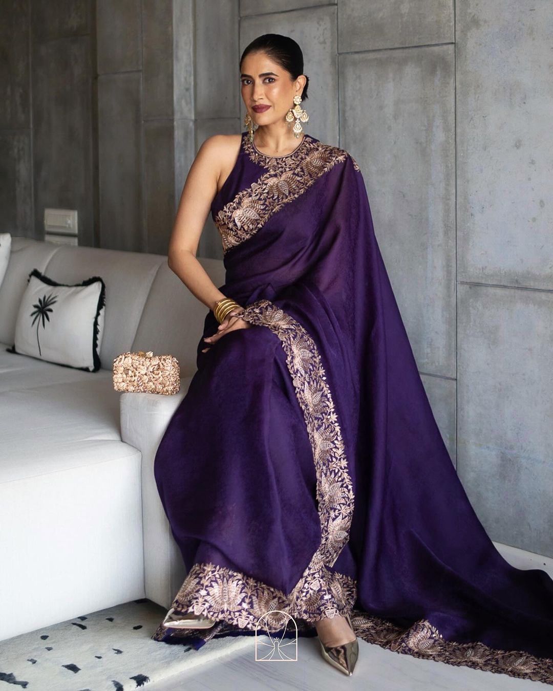 Fantastic Wine Color Burbery Silk Saree