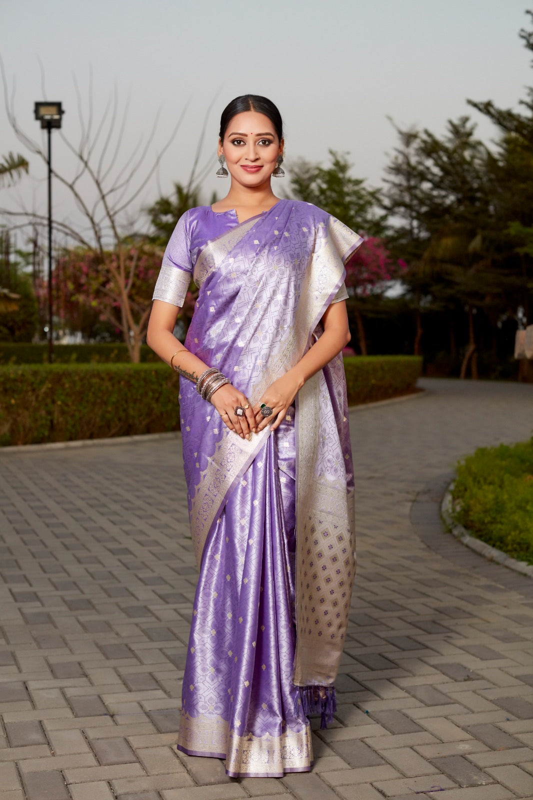 Elegant Purple Color Kanjivaram Silk Saree