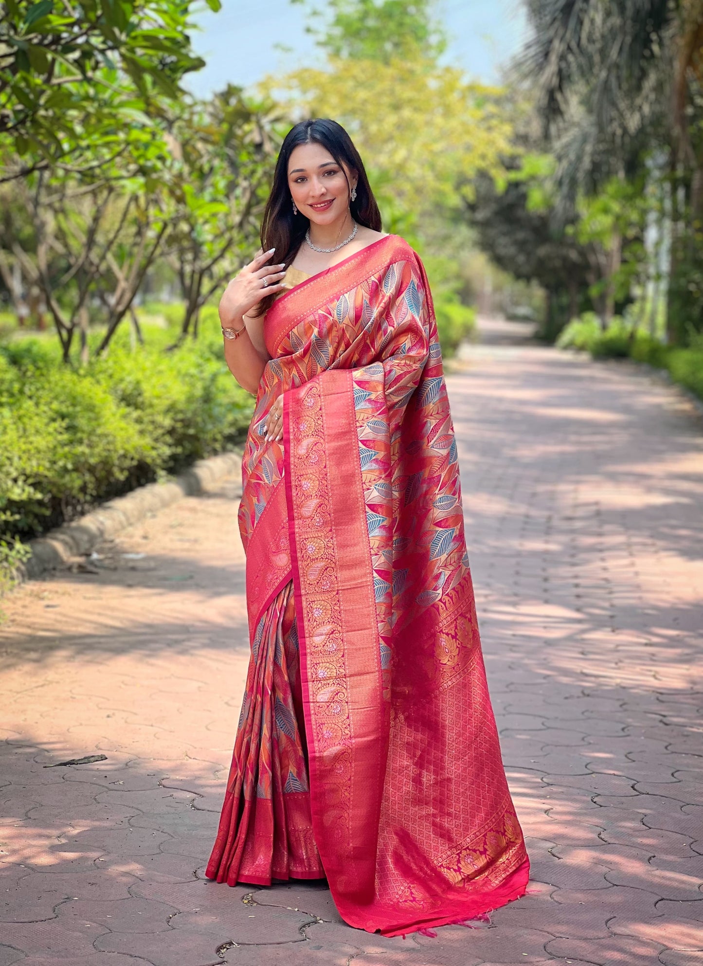 Marvelous Kanchipattu Silk Red Color Saree