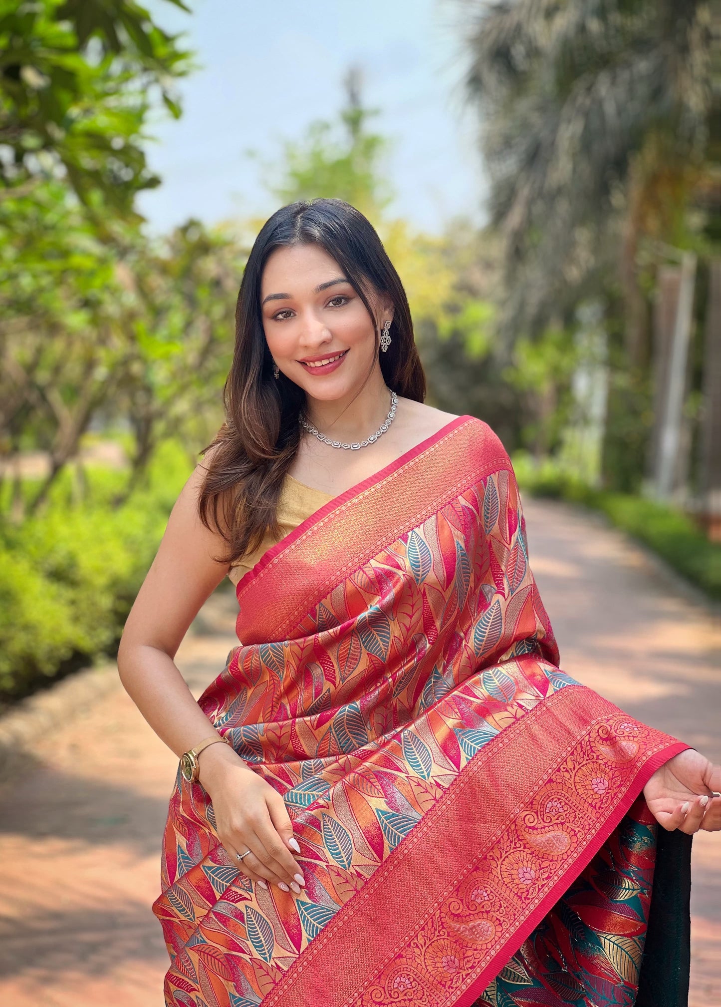 Marvelous Kanchipattu Silk Red Color Saree