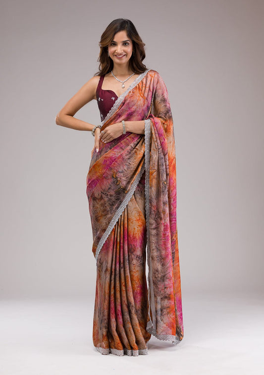 Outstanding Georgette Multi Color Saree