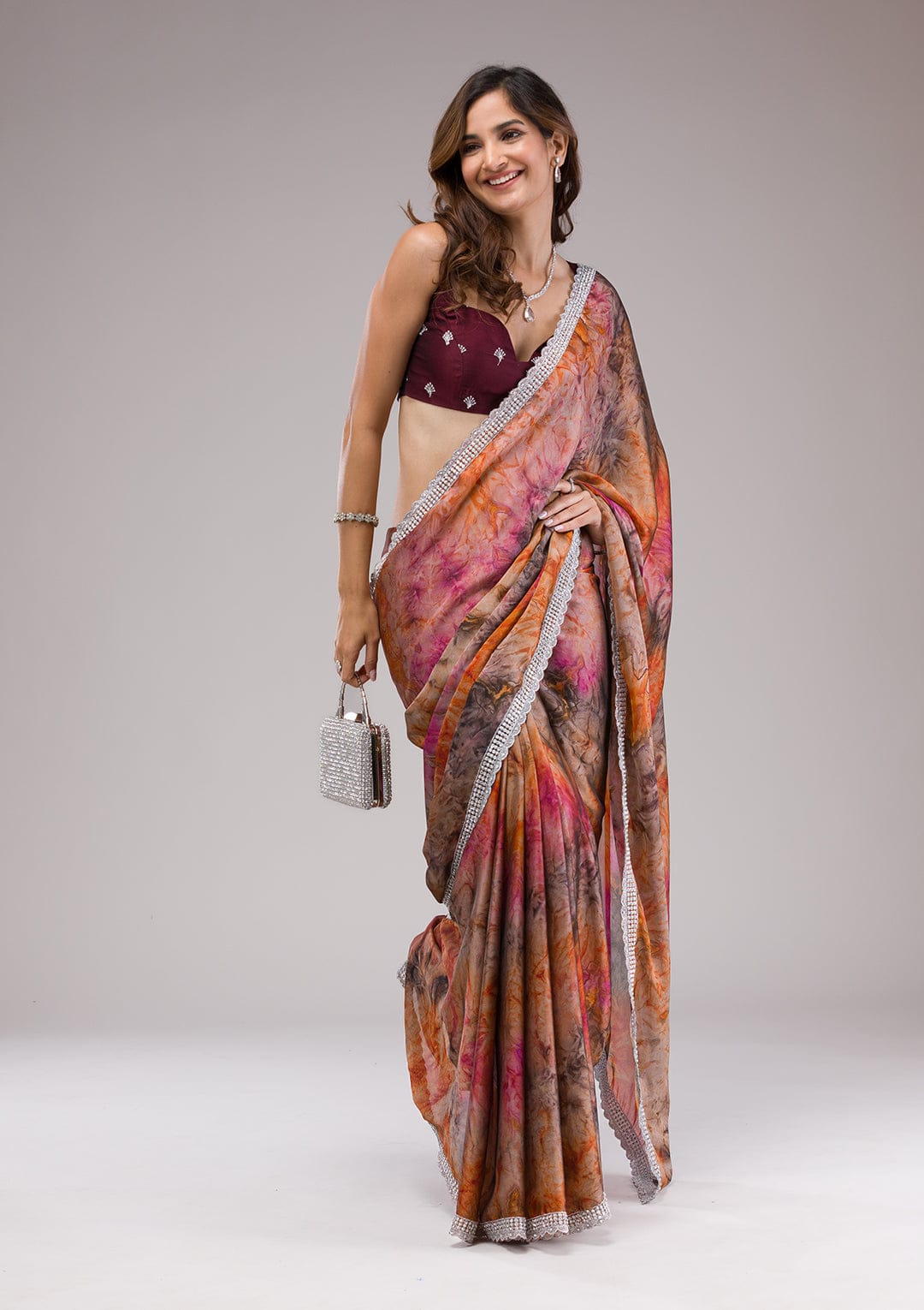 Outstanding Georgette Multi Color Saree