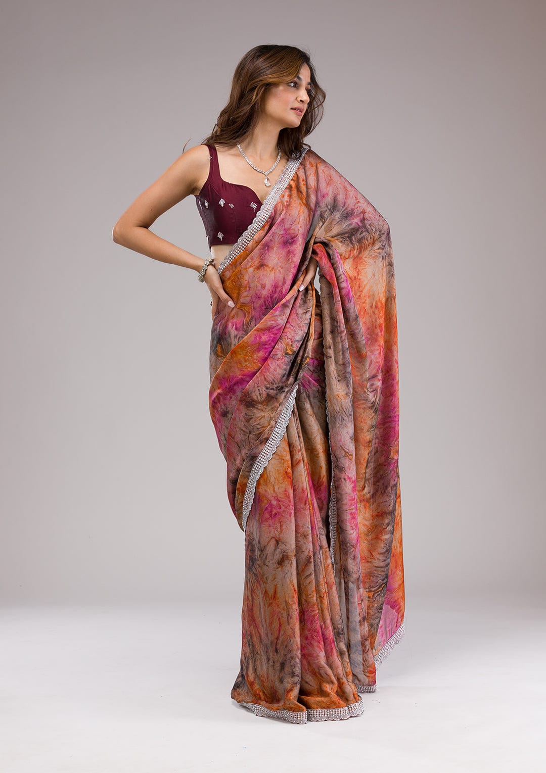 Outstanding Georgette Multi Color Saree