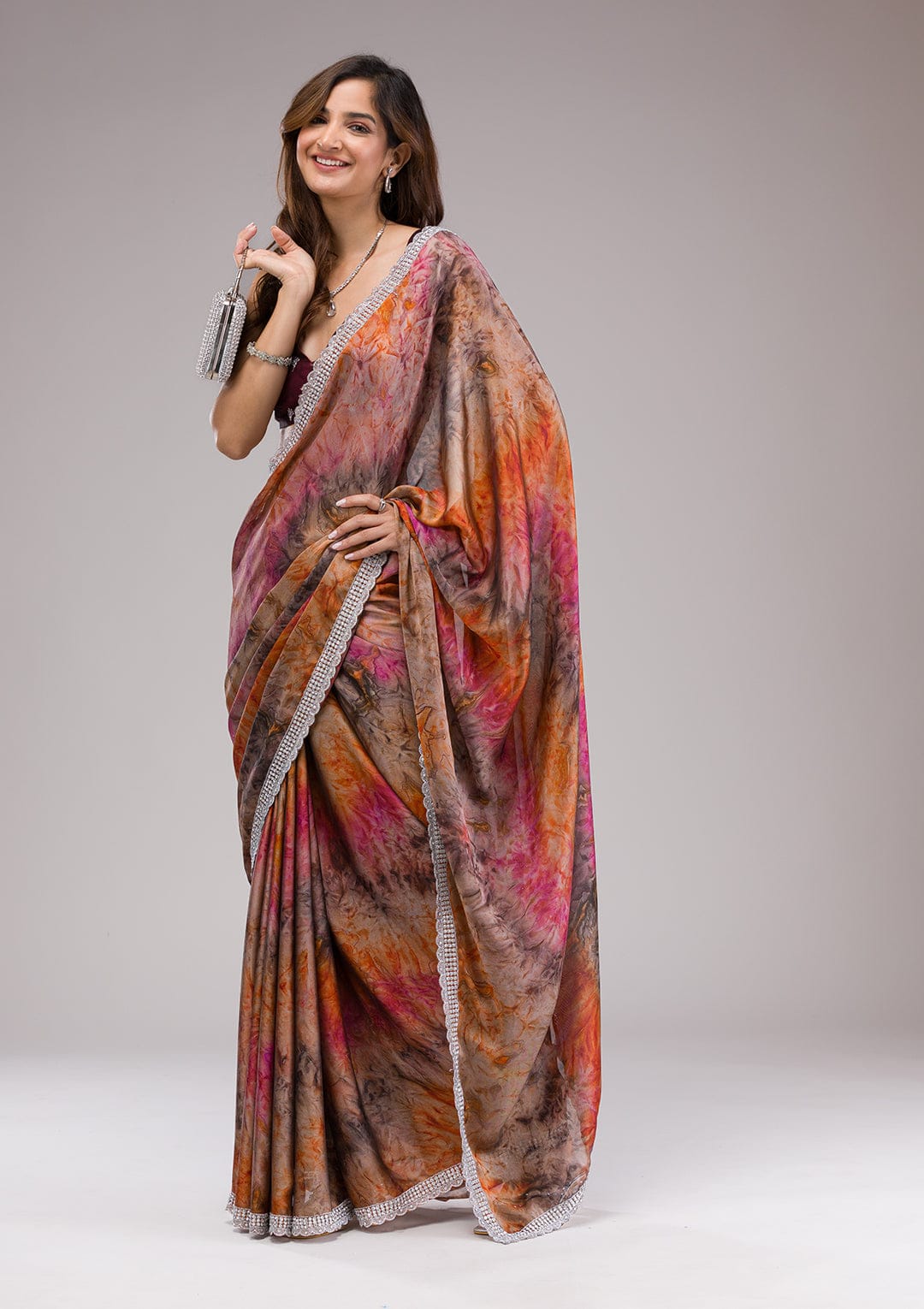 Outstanding Georgette Multi Color Saree