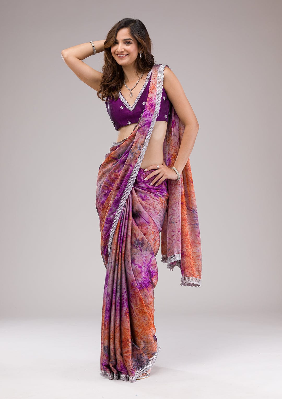 Outstanding Georgette Multi Color Saree