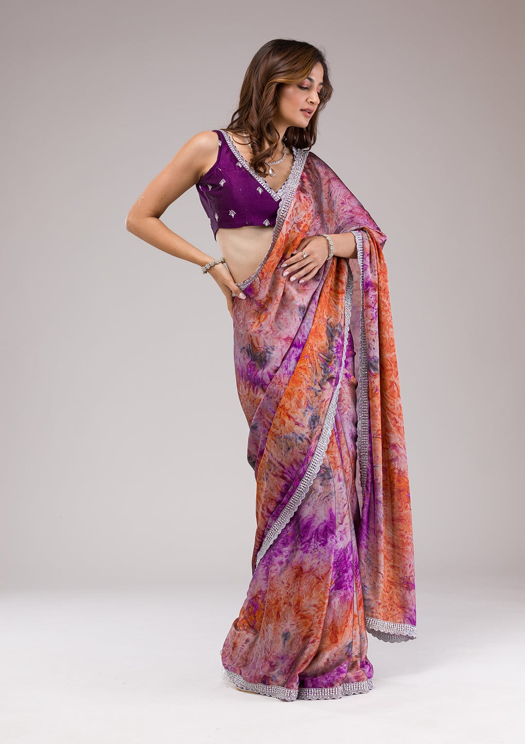 Outstanding Georgette Multi Color Saree